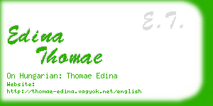 edina thomae business card